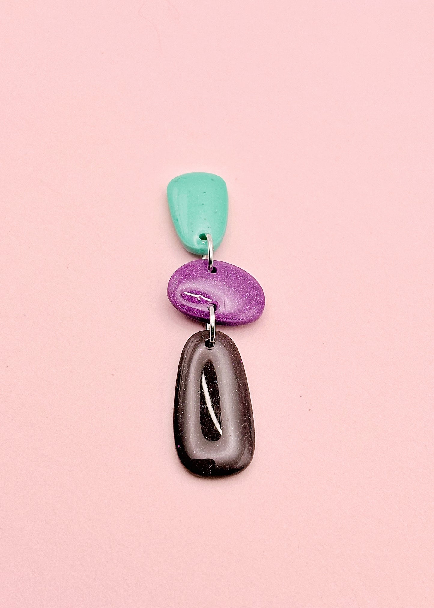 Orla Noir Irisé Turquoise et Mauve