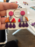 Pop Art' Arche bouton rose pendant mauve