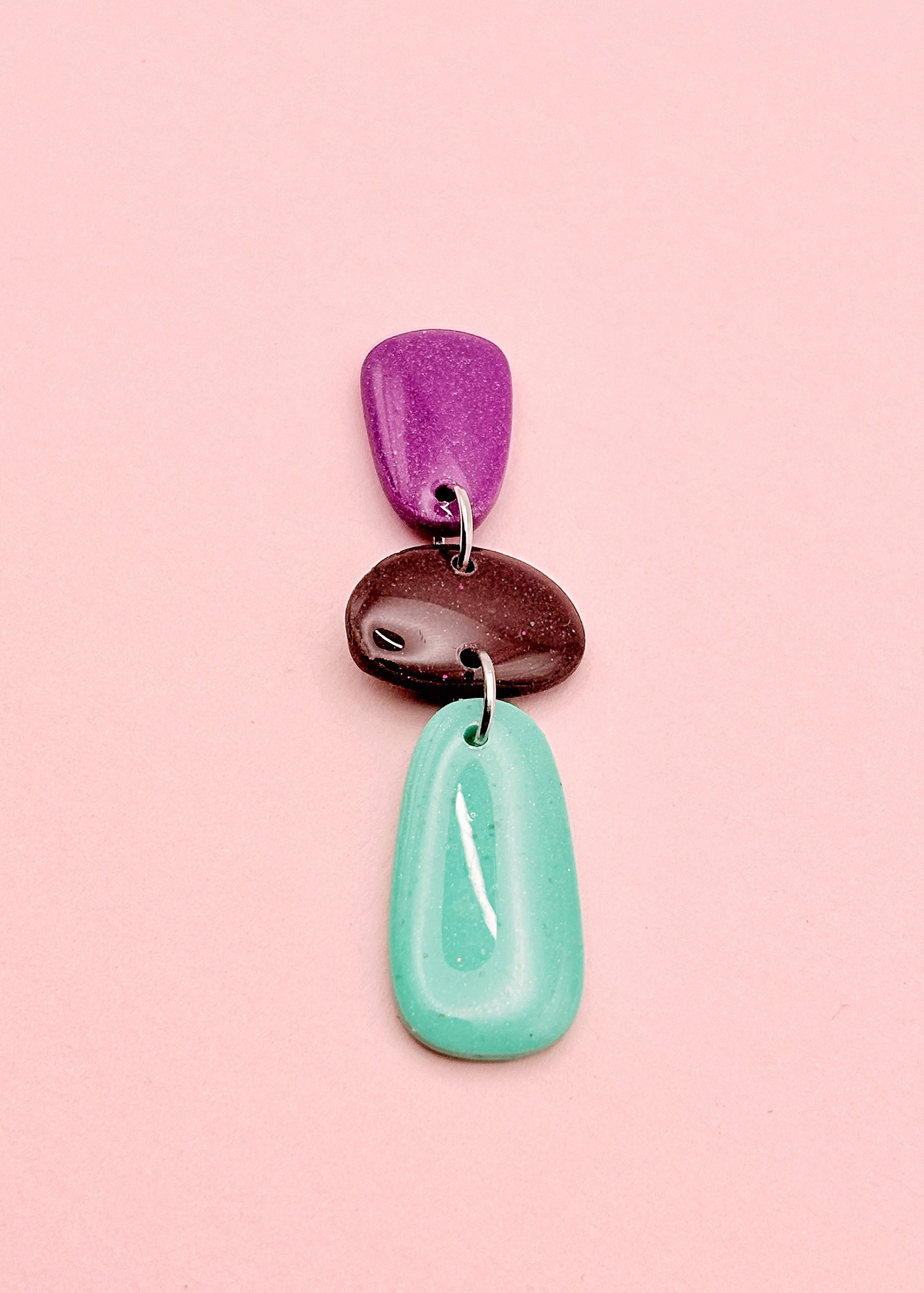 Orla Noir Irisé Turquoise et Mauve