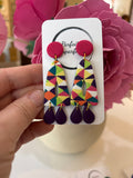 Patchwork gros triangle pendantes