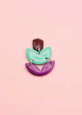 Orla Noir Irisé Turquoise et Mauve