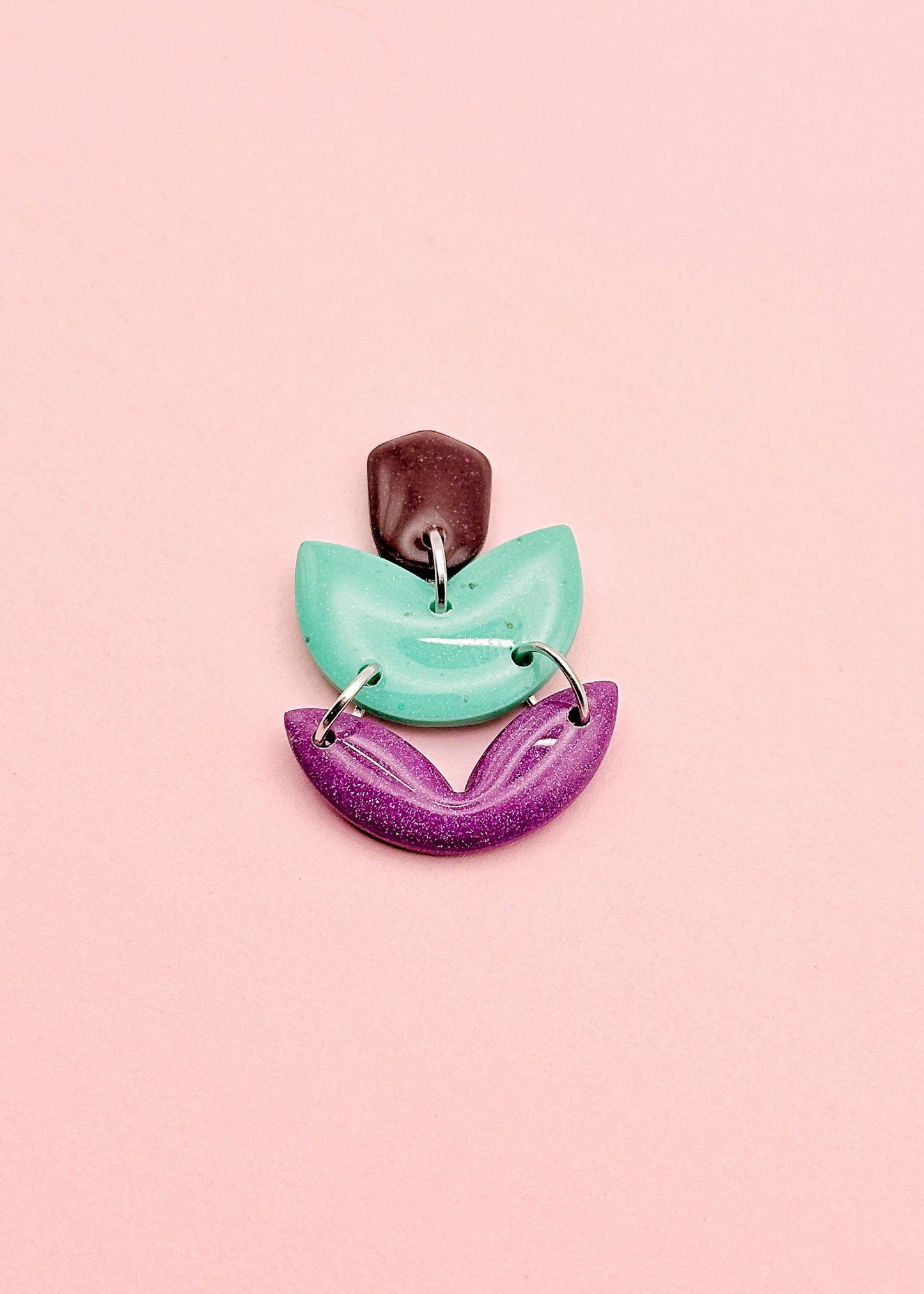 Orla Noir Irisé Turquoise et Mauve