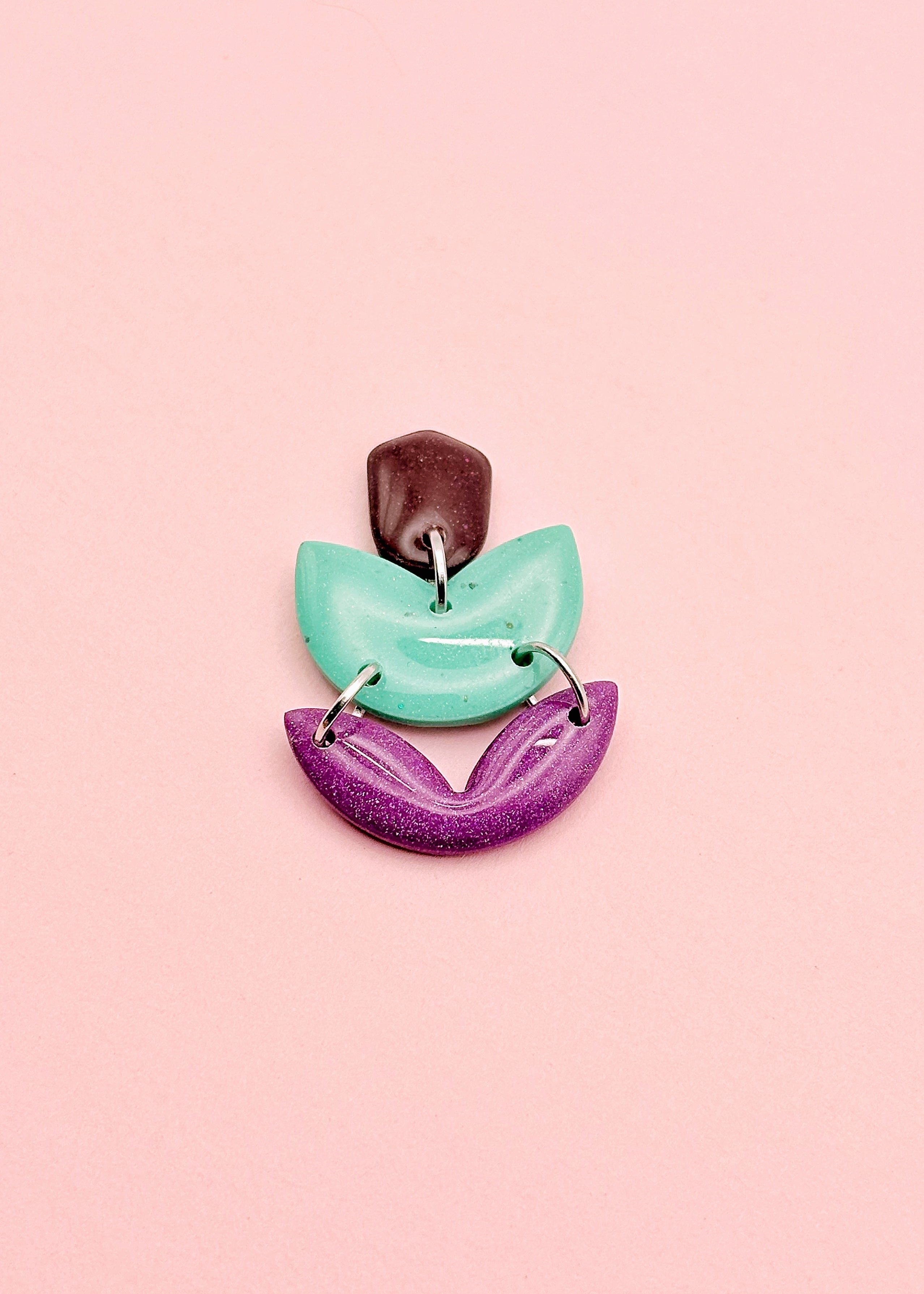 Orla Noir Irisé Turquoise et Mauve