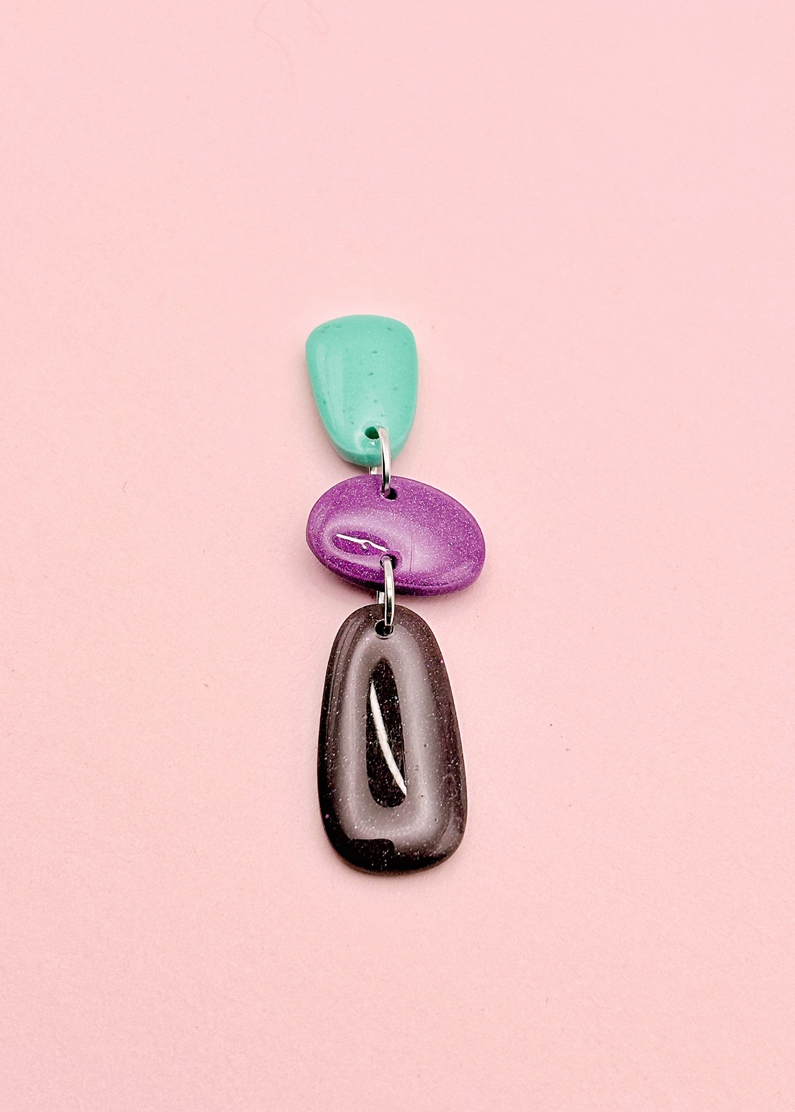 Orla Noir Irisé Turquoise et Mauve