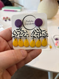 Tabitha demi cercles bouton mauve