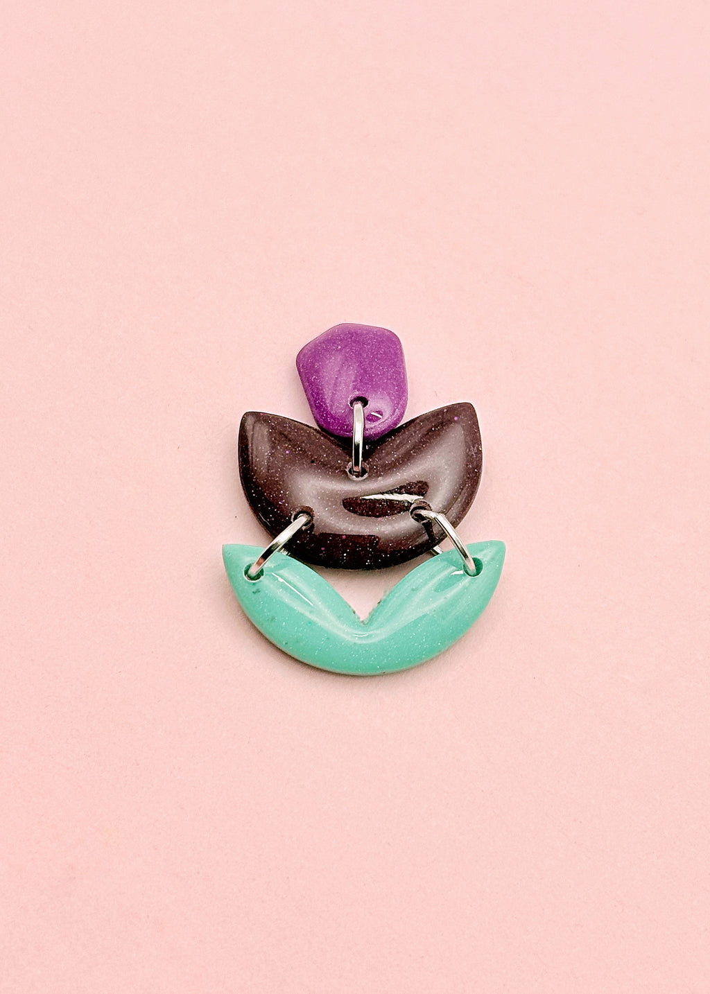 Orla Noir Irisé Turquoise et Mauve