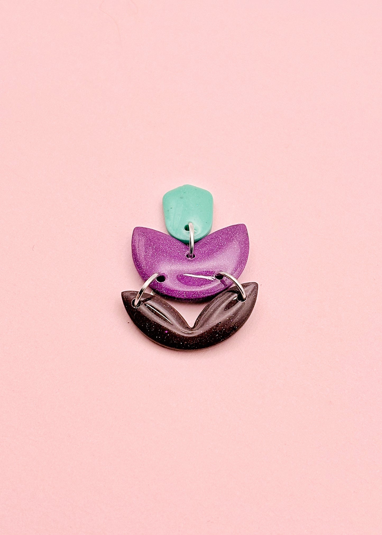 Orla Noir Irisé Turquoise et Mauve
