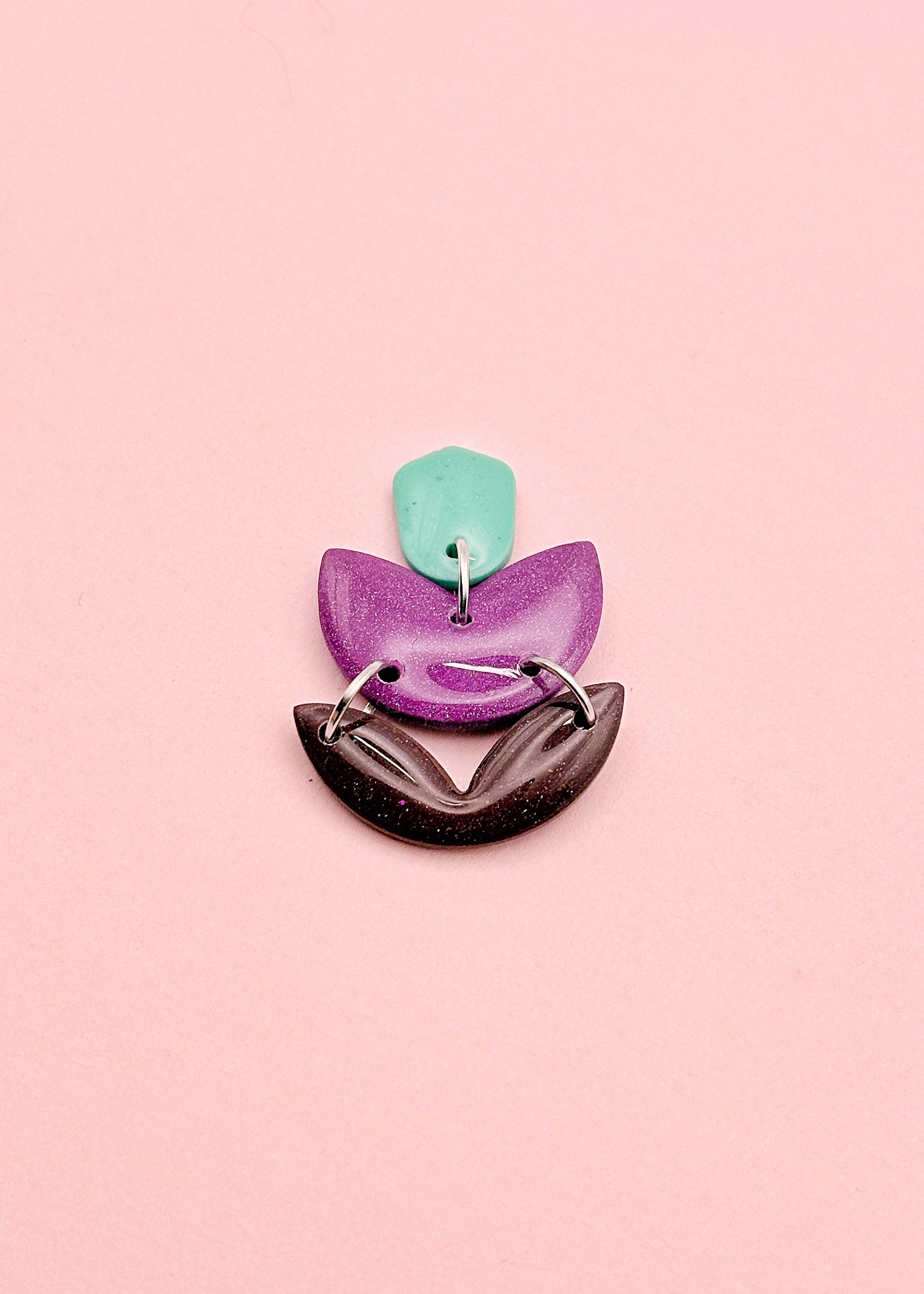 Orla Noir Irisé Turquoise et Mauve