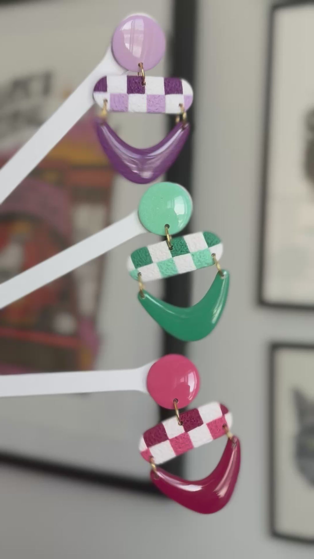Boucles Pendantes Vichy